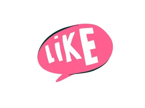 Hand drawn vector abstract cartoon modern graphic speech bubble like Stock Illustration