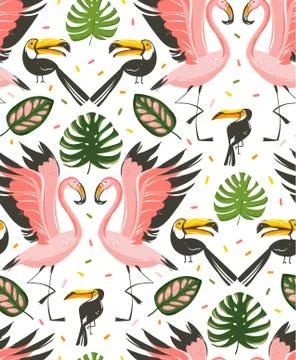 Hand drawn vector abstract cartoon graphic summer time beach illustrations Stock-Illustration