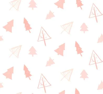 Hand drawn vector abstract Christmas decoration textured seamless pattern design Illustrazione stock