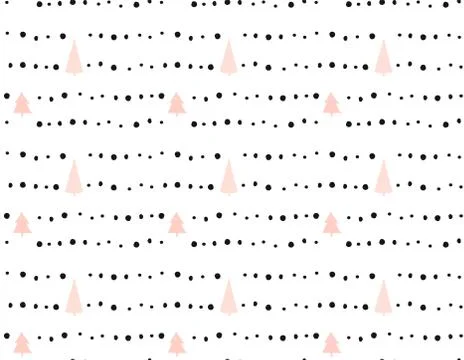 Hand drawn vector abstract Christmas decoration textured seamless pattern design Illustrazione stock