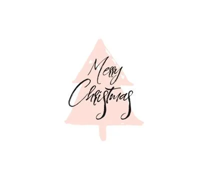 Hand drawn vector abstract Christmas decoration textured print design design Stock Illustration