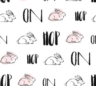 Hand drawn vector abstract creative universal Easter seamless pattern design Illustrazione stock