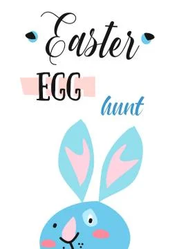Hand drawn vector abstract creative cute Happy Easter greetings card template Illustrazione stock