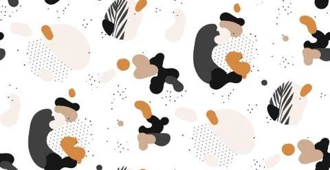 Hand drawn vector abstract creative graphic artistic illustrations seamless Illustrazione stock