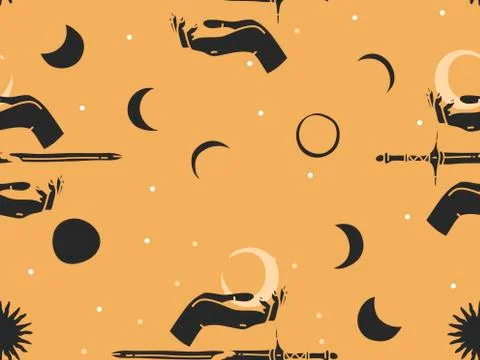 Hand drawn vector abstract flat stock graphic icon illustration sketch seamless Stock Illustration