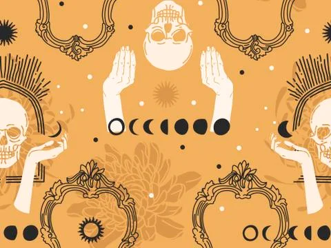 Hand drawn vector abstract flat stock graphic icon illustration sketch seamless Stock Illustration
