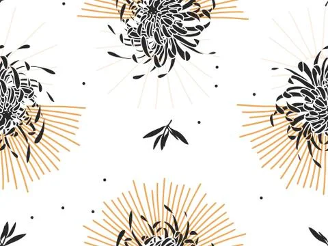 Hand drawn vector abstract flat stock graphic icon illustrations seamless Stock Illustration