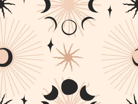 Hand drawn vector abstract flat stock graphic icon illustrations seamless Stock Illustration