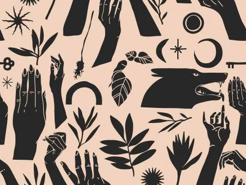 Hand drawn vector abstract flat stock graphic icon illustration sketch seamless イラスト素材