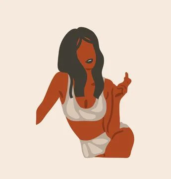 Hand drawn vector abstract flat graphic contemporary aesthetic fashion Stock Illustration