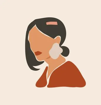Hand drawn vector abstract flat graphic contemporary aesthetic fashion Stock Illustration