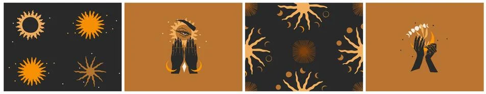 Hand drawn vector abstract flat stock graphic illustration seamless pattern Illustrazione stock