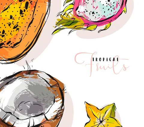 Hand drawn vector abstract freehand textured unusual background with exotic イラスト素材