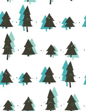 Hand drawn vector abstract fun Merry Christmas time cartoon freehand Stock Illustration