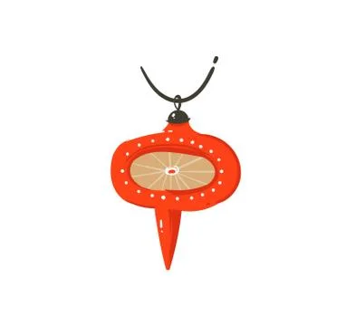 Hand drawn vector abstract fun Merry Christmas time cartoon illustration icon Stockillustratie