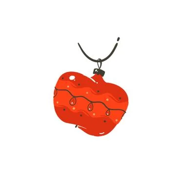 Hand drawn vector abstract fun Merry Christmas time cartoon illustration icon Stockillustratie