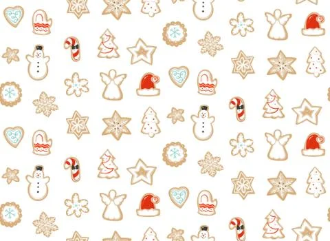 Hand drawn vector abstract fun Merry Christmas time cartoon illustration Stock Illustration