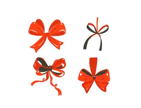 Hand drawn vector abstract fun Merry Christmas time cartoon cute illustrations Stock Illustration
