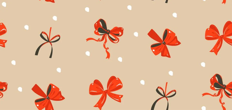 Hand drawn vector abstract fun Merry Christmas time cartoon rustic festive Stock Illustration