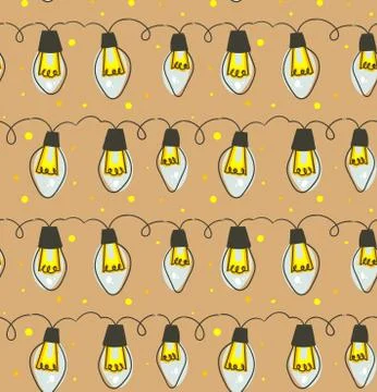 Hand drawn vector abstract fun Merry Christmas time cartoon rustic festive Stock Illustration