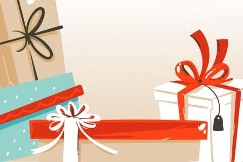 Hand drawn vector abstract fun Merry Christmas and Happy New Year time cartoon Stock Illustration