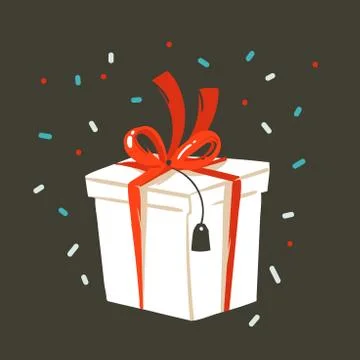 Hand drawn vector abstract fun Merry Christmas and Happy New Year time cartoon Stock Illustration
