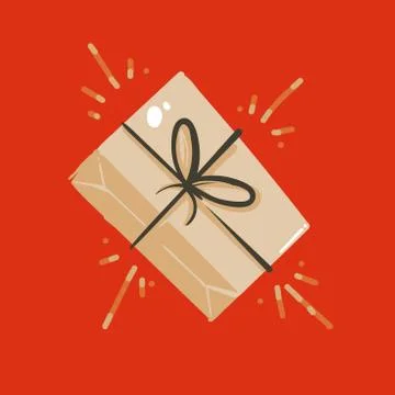 Hand drawn vector abstract fun Merry Christmas and Happy New Year time cartoon Stock Illustration