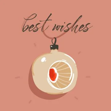 Hand drawn vector abstract fun Merry Christmas and Happy New Year time cartoon Stock Illustration