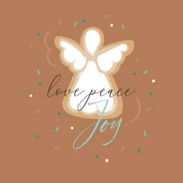 Hand drawn vector abstract fun Merry Christmas and Happy New Year time cartoon Stock Illustration