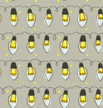 Hand drawn vector abstract fun Merry Christmas time cartoon rustic festive Stock Illustration