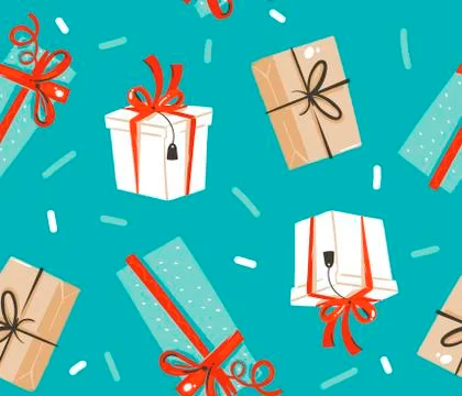 Hand drawn vector abstract fun stock flat Merry Christmas,and Happy New Year Stock Illustration