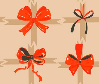 Hand drawn vector abstract fun stock flat Merry Christmas,and Happy New Year Stock Illustration