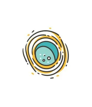 Hand drawn vector abstract graphic creative cartoon illustrations icon with Stock Illustration