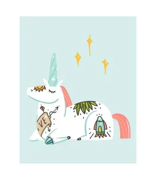 Hand drawn vector abstract graphic creative cartoon illustrations icon with Stock Illustration