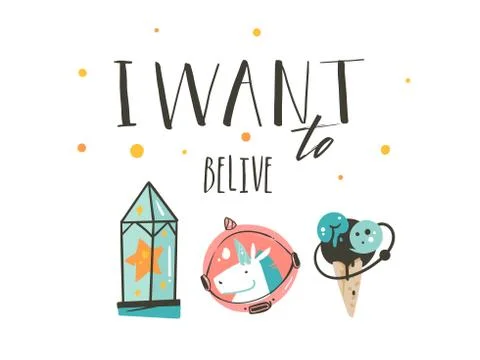 Hand drawn vector abstract graphic creative cartoon illustrations poster Stock Illustration