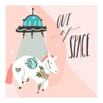 Hand drawn vector abstract graphic creative artistic cartoon illustrations Stock Illustration