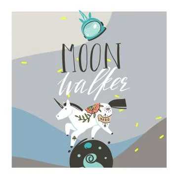 Hand drawn vector abstract graphic creative artistic cartoon illustrations Stock Illustration