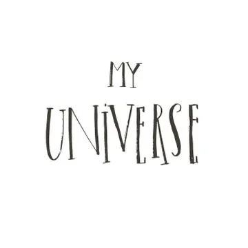 Hand drawn vector abstract graphic creative handwritten calligraphy phase My Stock Illustration
