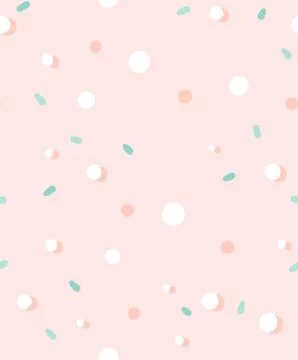Hand drawn vector abstract graphic simple confetti seamless pattern in pastel Stock Illustration