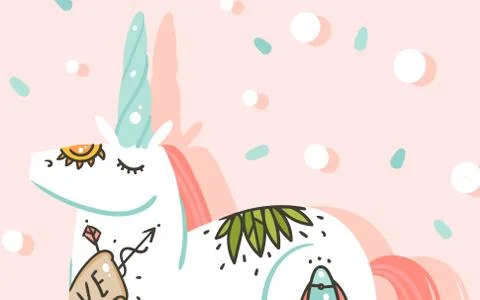 Hand drawn vector abstract graphic creative cartoon illustrations border poster Stock Illustration