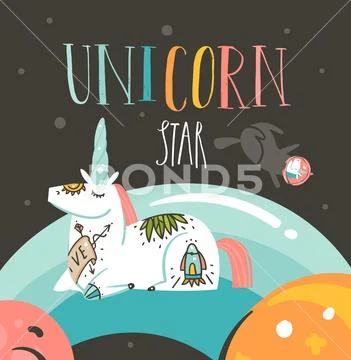 Hand drawn vector abstract graphic creative cartoon illustrations poster with Stock Illustration