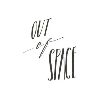 Hand drawn vector abstract graphic creative handwritten calligraphy phase Out of Stock Illustration