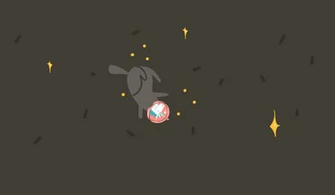 Hand drawn vector abstract graphic creative cartoon illustrations card with Stock Illustration