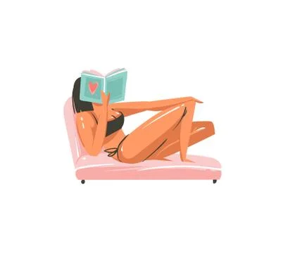 Hand drawn vector abstract graphic cartoon summer time flat illustrations print 스톡 일러스트