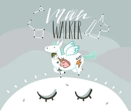 Hand drawn vector abstract graphic creative artistic cartoon illustrations Stock Illustration