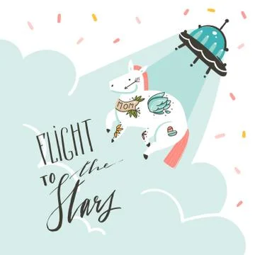Hand drawn vector abstract graphic creative artistic cartoon illustrations Stock Illustration