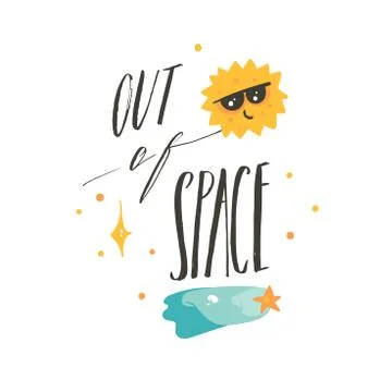 Hand drawn vector abstract graphic creative handwritten calligraphy phase Out of Stock Illustration
