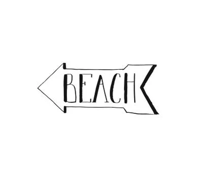 Hand drawn vector abstract ink shabby graphic handwritten calligraphy phase Stock Illustration