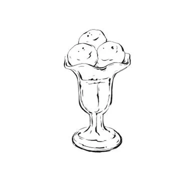 Hand drawn vector abstract ink drawing graphic sketch illustration icon with ice Stock Illustration