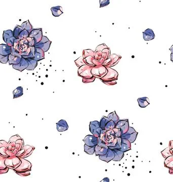 Hand drawn vector abstract ink graphic brush textured sketch drawing seamless Stock Illustration